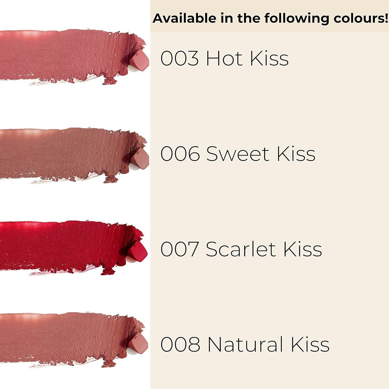 Помада для губ Gosh Kiss Me Matt Lips Lipstick, тон 007 (Scarlet Kiss), 2 г - фото 3