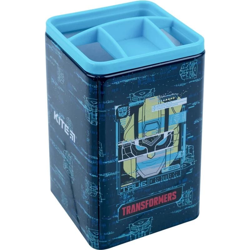 Стакан-підставка для канцелярських приладів Kite Transformers 4 відділення синий (TF22-105) - фото 1