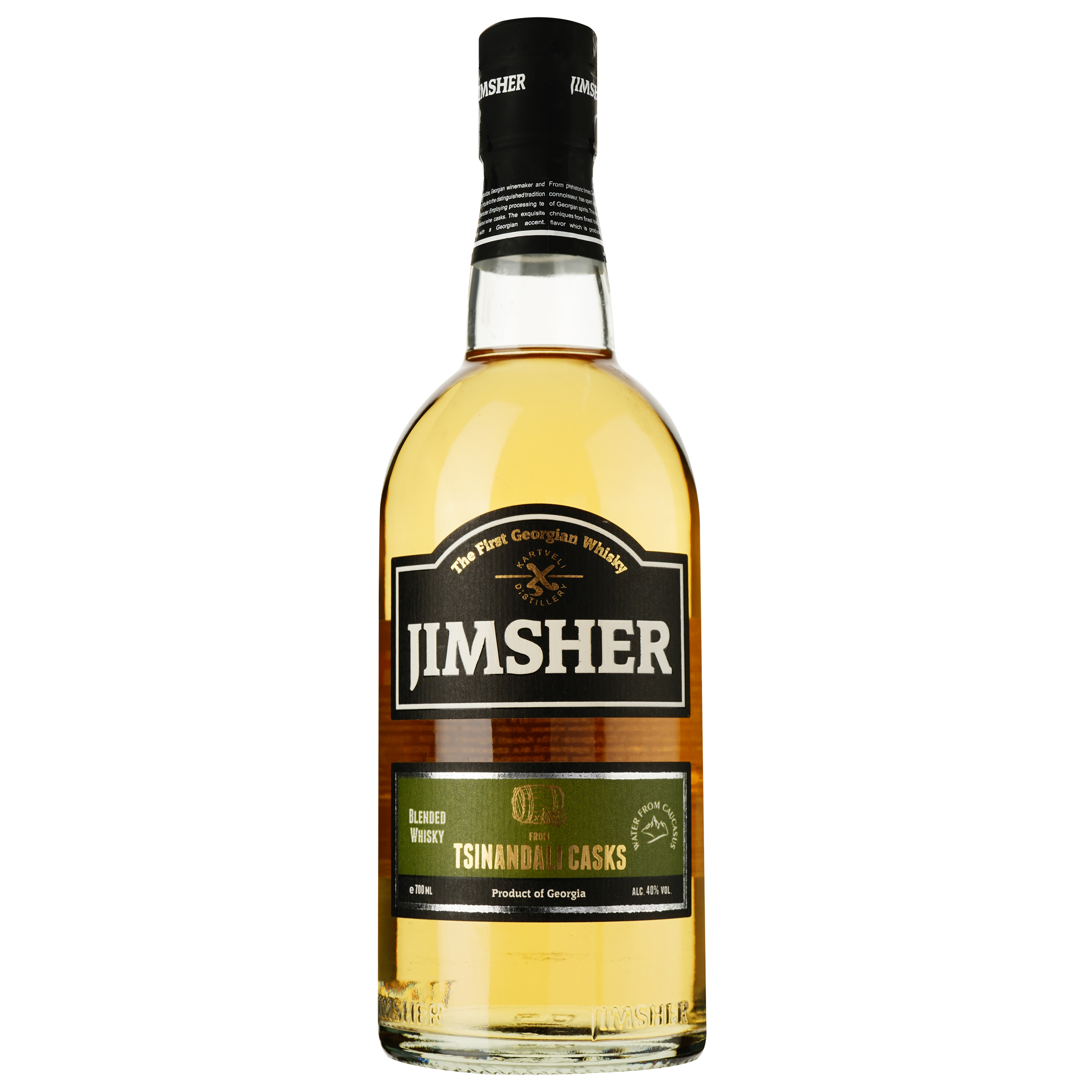 Виски Jimsher Tsinandali Casks Blended Georgian Whisky, 40%, 0.7 л - фото 1