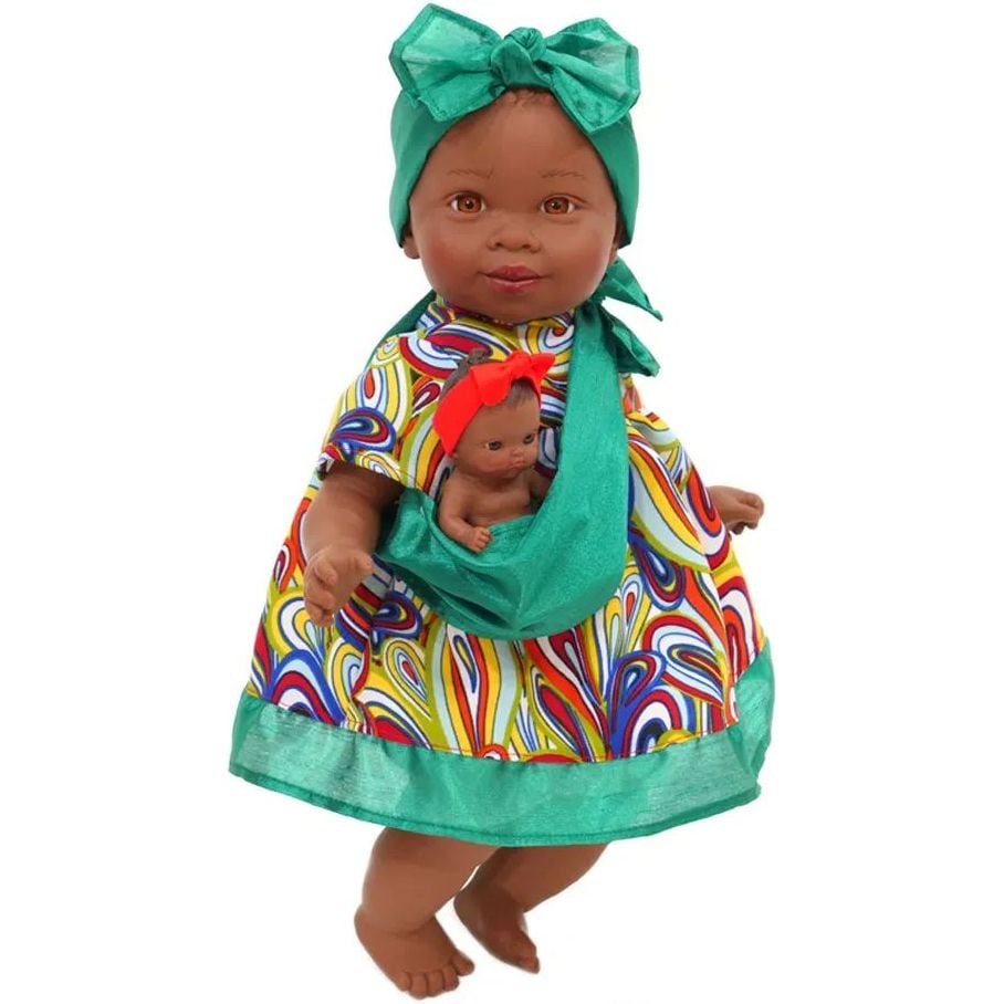 Кукла Nines d`Onil Maria с малышом в зеленой одежде, 45 см (6323) - фото 1
