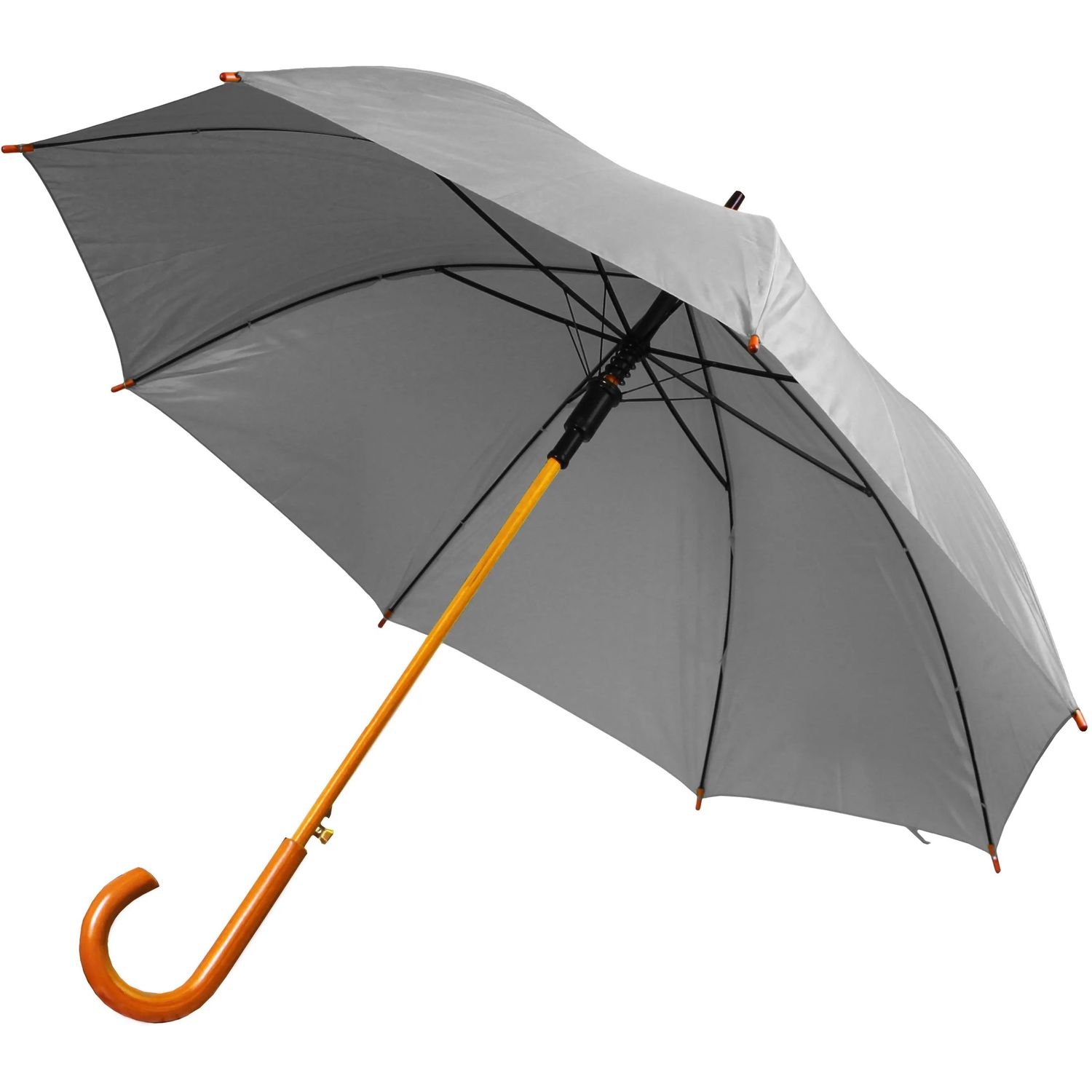 Зонт-трость Bergamo Toprain, серый (4513107) - фото 1