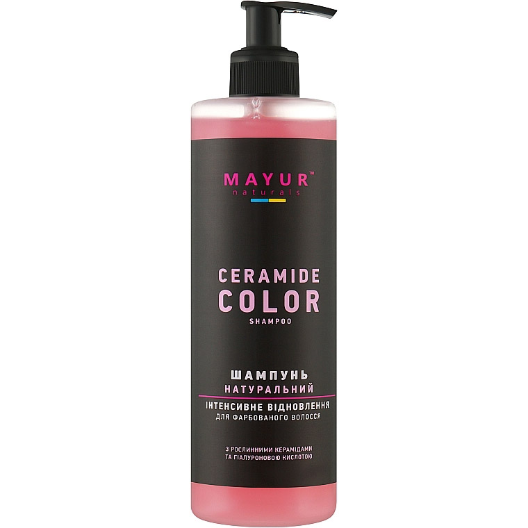 Шампунь для інтенсивного відновлення фарбованого волосся Mayur Ceramide Color 500 мл - фото 1