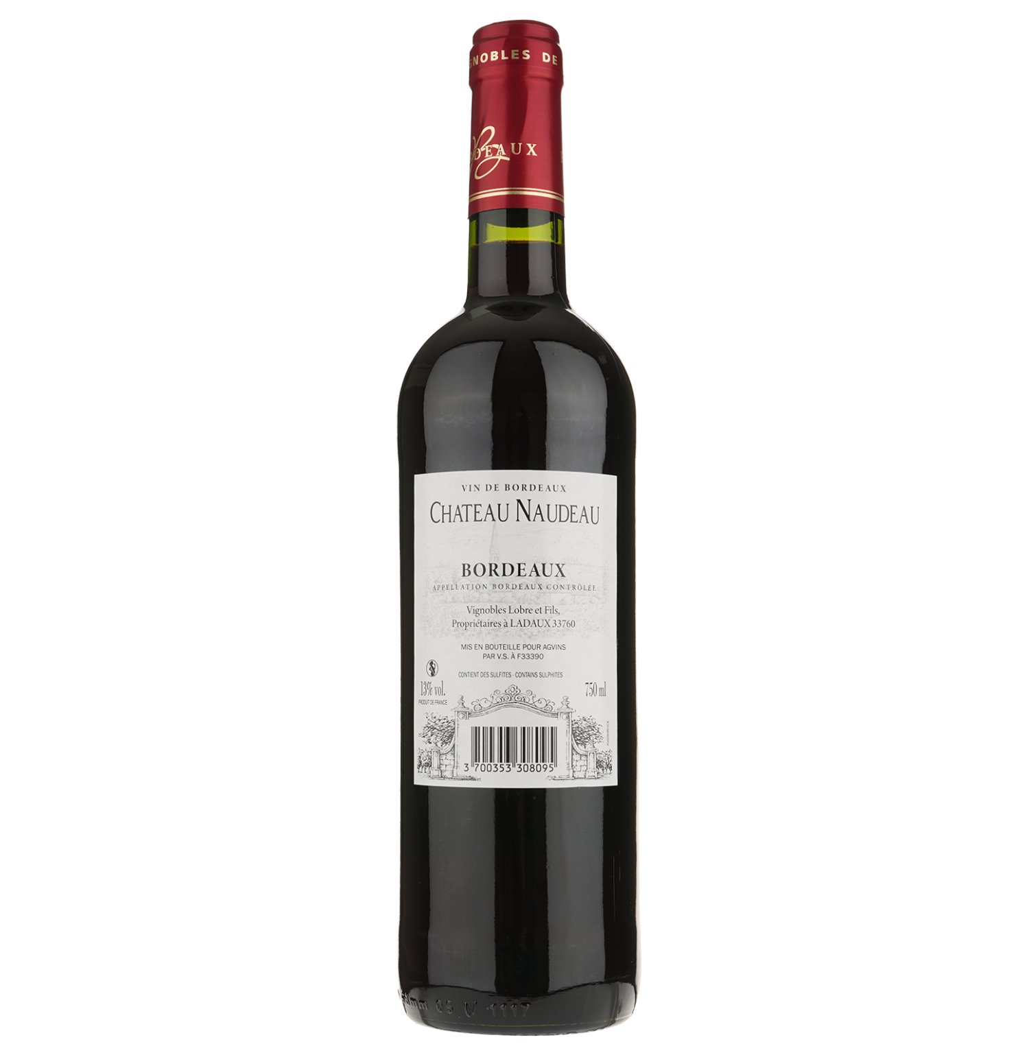 Вино Robert Giraud Chateau Naudeau AOP Bordeaux, червоне, сухе, 0,75 л (917809) - фото 2