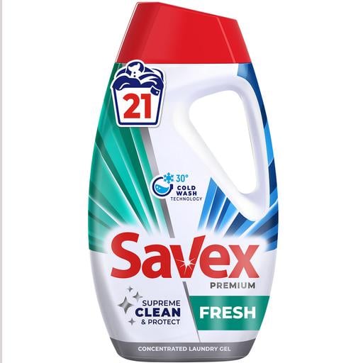 Фото - Пральний порошок Гель для прання Savex Premium Fresh 945 мл