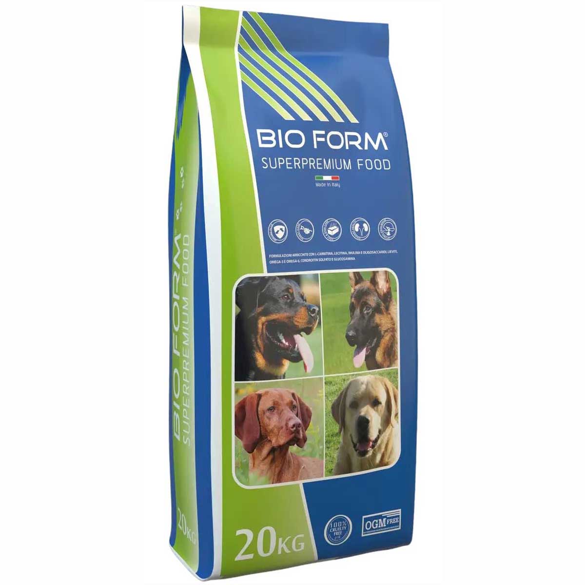 Сухой корм для активных собак Bio Form Superpremium Food Dog Adult Sport с курицей 20 кг - фото 1