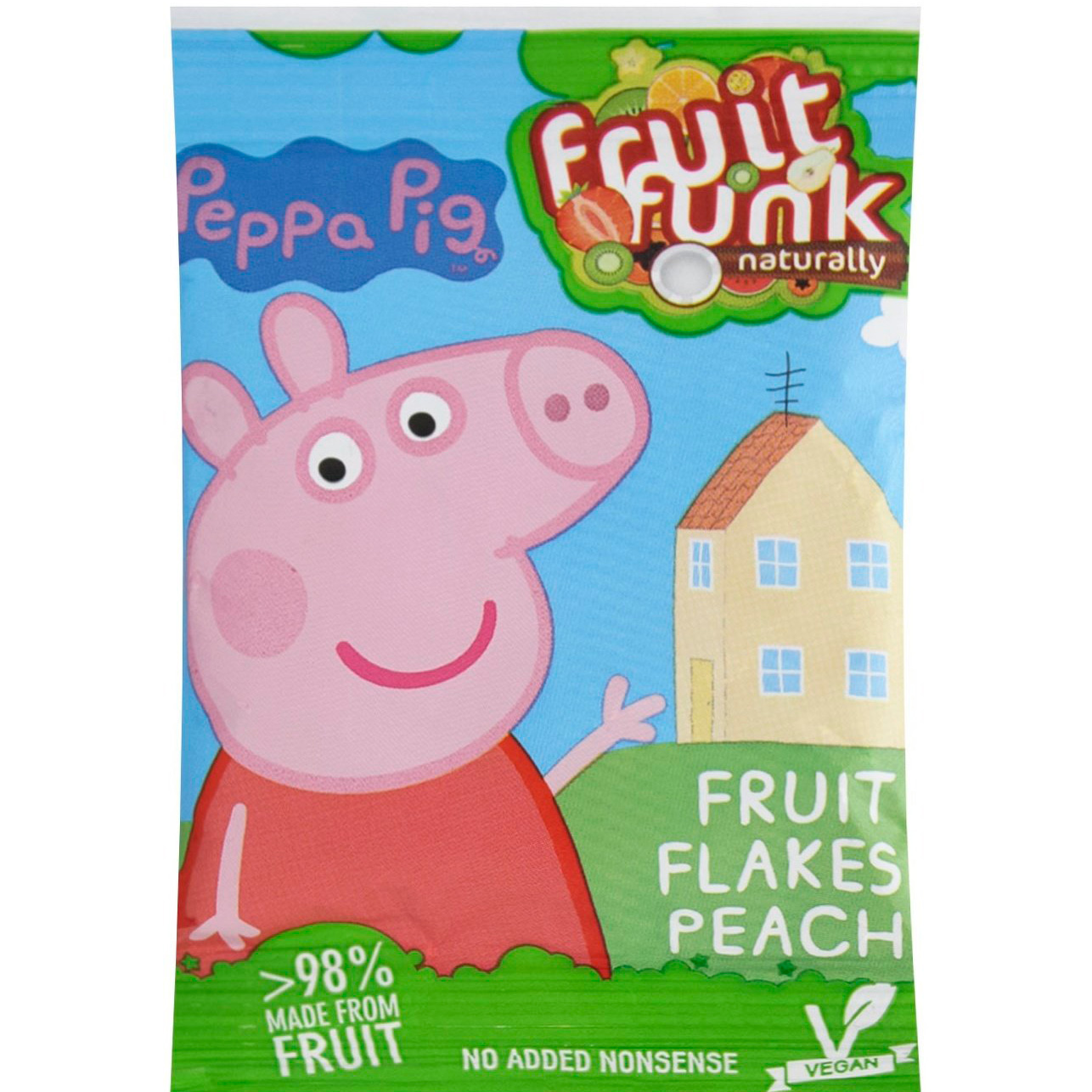 Жувальні цукерки Fruit Funk Peppa Pig Fruit Flakes Peach 16 г - фото 1