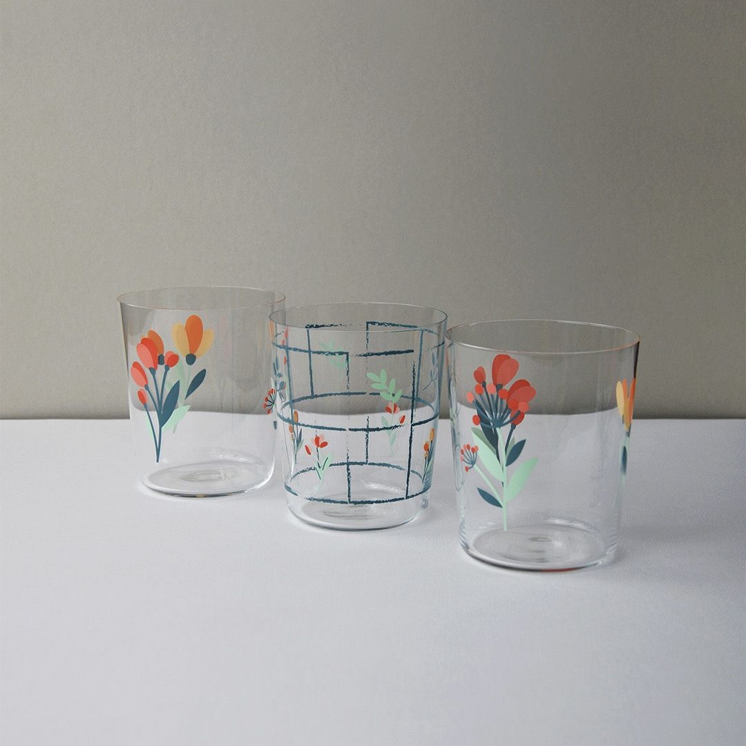 Набор низких стаканов Concept Glass Весенний сад 430 мл 3 шт. (CG3-40820) - фото 2