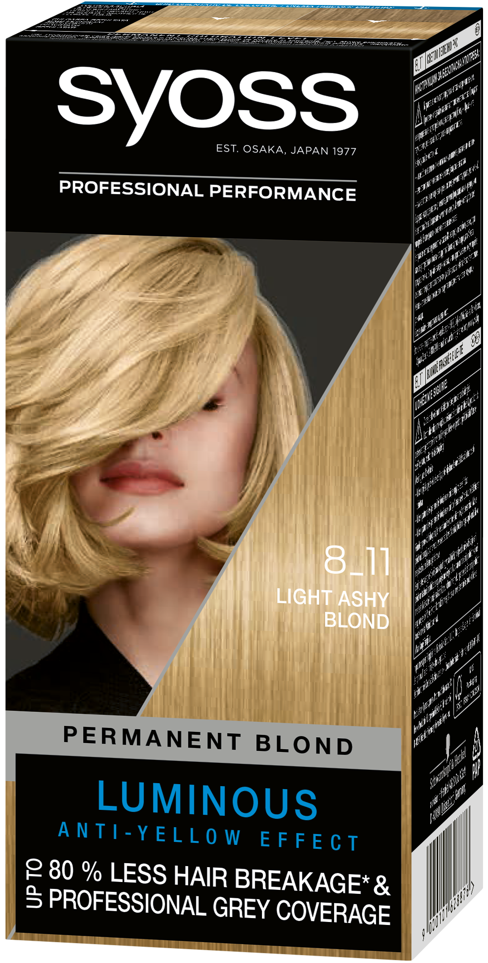 Стійка фарба для волосся Syoss, відтінок 8-11 (Попелястий Блонд), 115 мл - фото 1