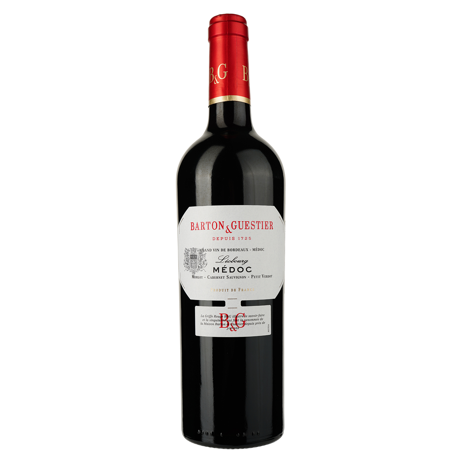 Вино Barton&Guestier Medoc, червоне, сухе, 12,5%, 0,75 л - фото 1