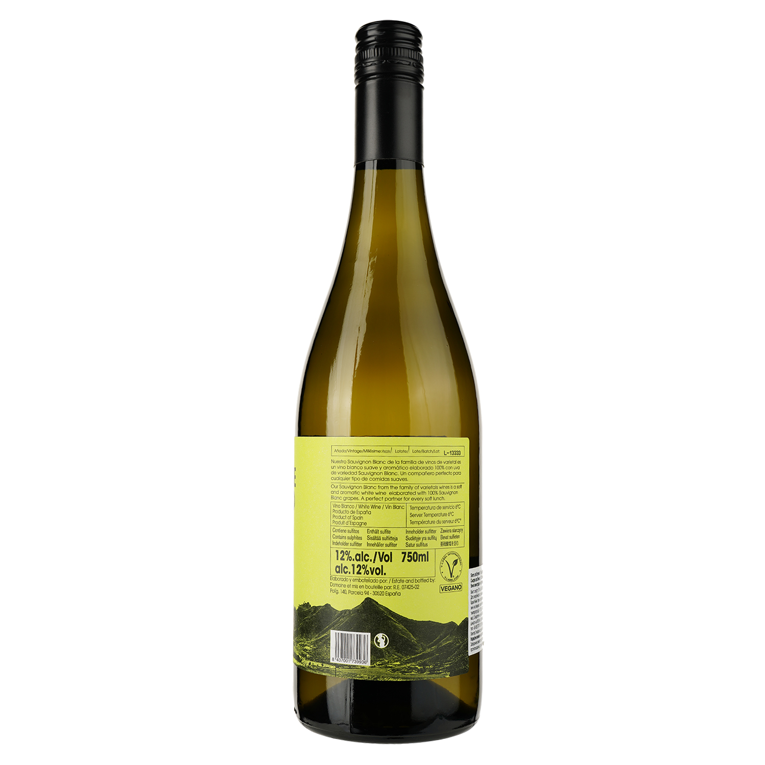 Вино Sierra de Enmedio Sauvignon Blanc, белое, сухое, 0,75 л - фото 2