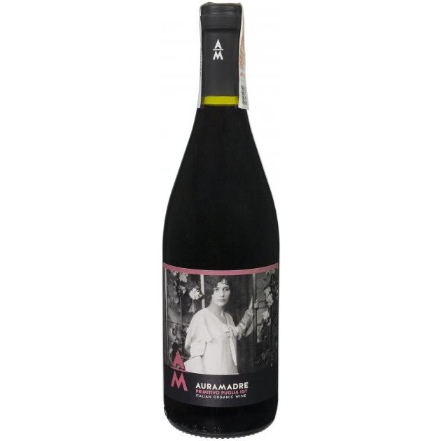 Вино Auramadre Primitivo Puglia Biologico IGT, червоне, сухе, 0,75 л - фото 1