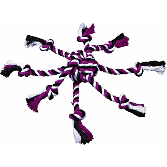 Игрушка для собак Trixie Мяч-канат с веревками, 7см/44 см, в ассортименте (32650) - фото 2