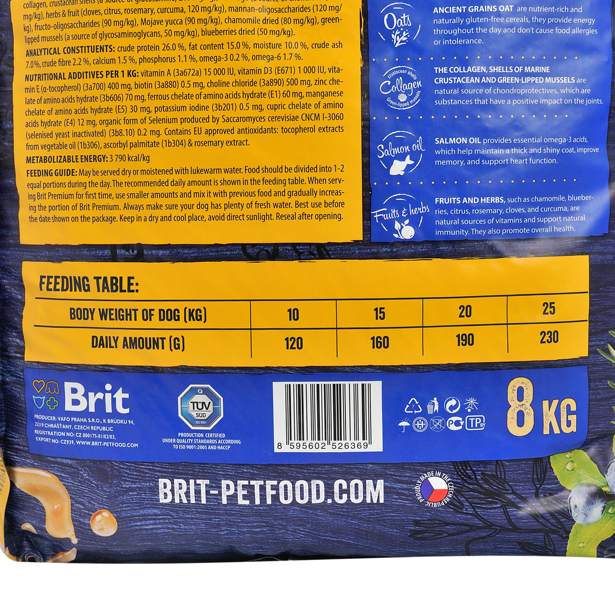 Сухий корм для собак середніх порід Brit Premium Dog Adult М, з куркою, 8 кг - фото 5
