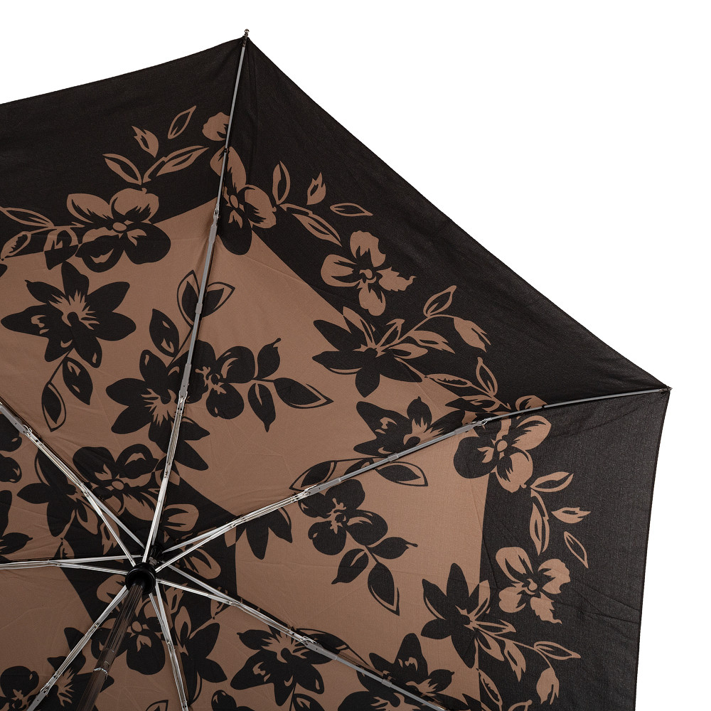 Жіноча складана парасолька повний автомат Happy Rain 95 см коричнева - фото 3