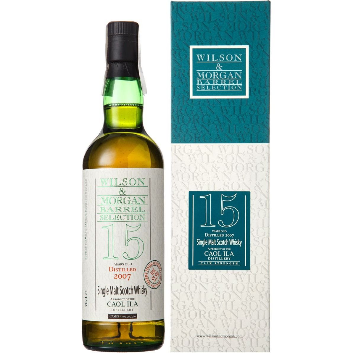 Віскі Wilson & Morgan Caol Ila 15 yo Oloroso Finish Cask #302315-320 Single Malt Scotch Whisky 55.5% 0.7 л у подарунковій упаковці - фото 1