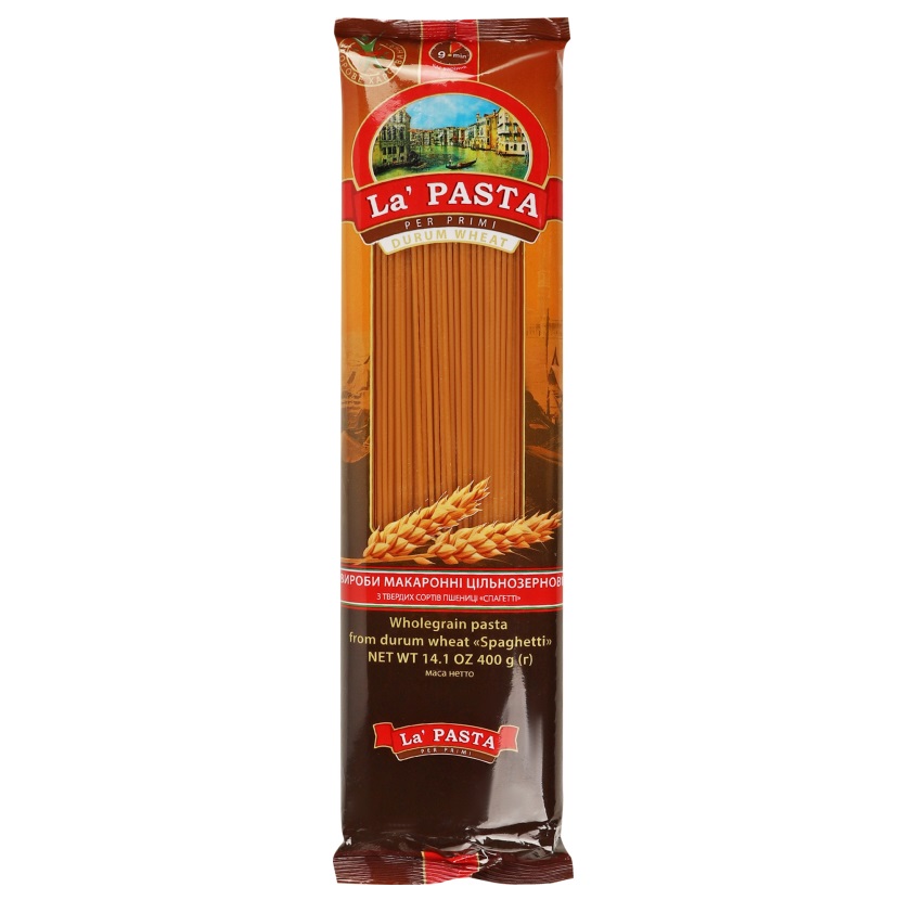 Вироби макаронні La Pasta Цілозернові 400 г (816997) - фото 1