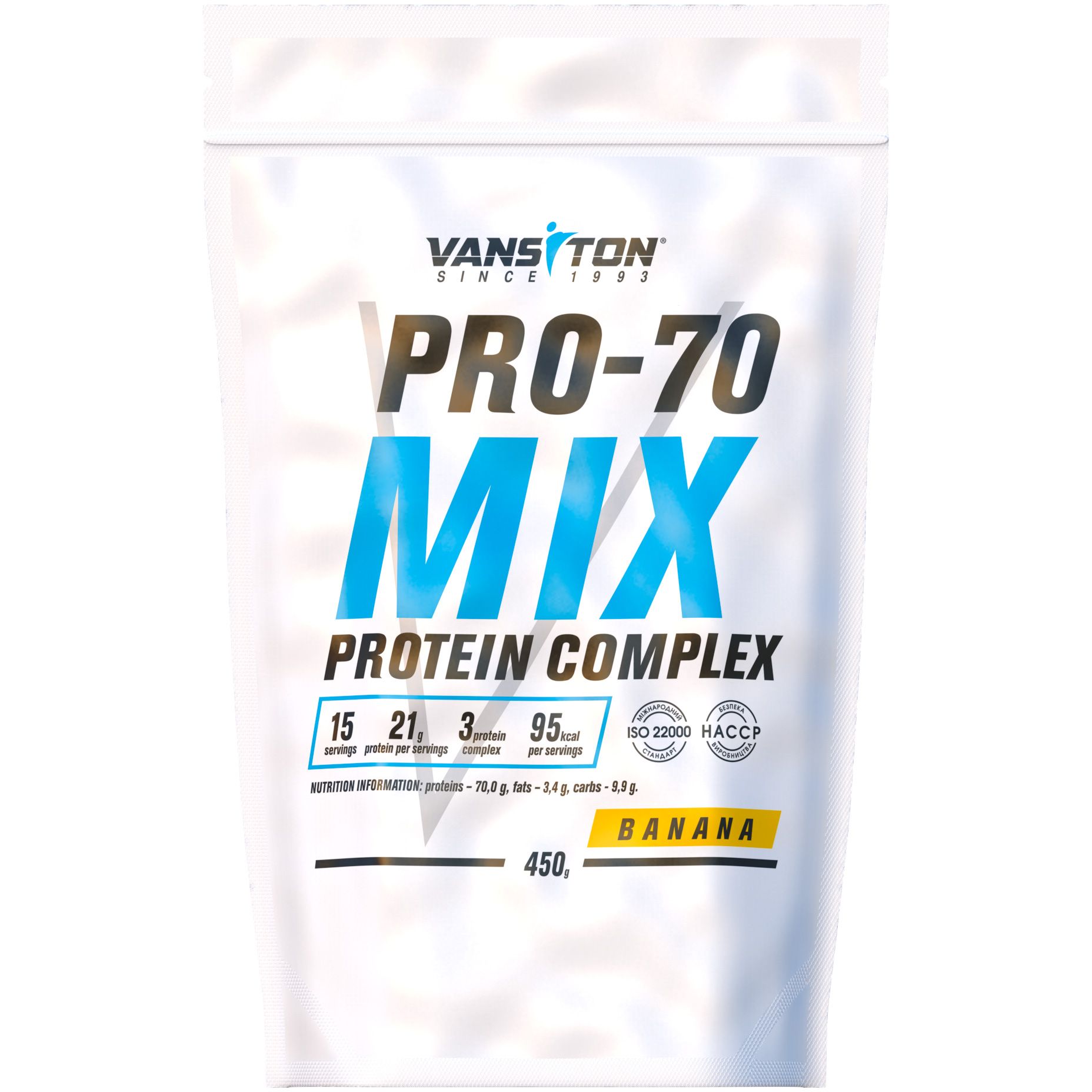 Протеин Vansiton Pro-70 Banana 450 г - фото 1