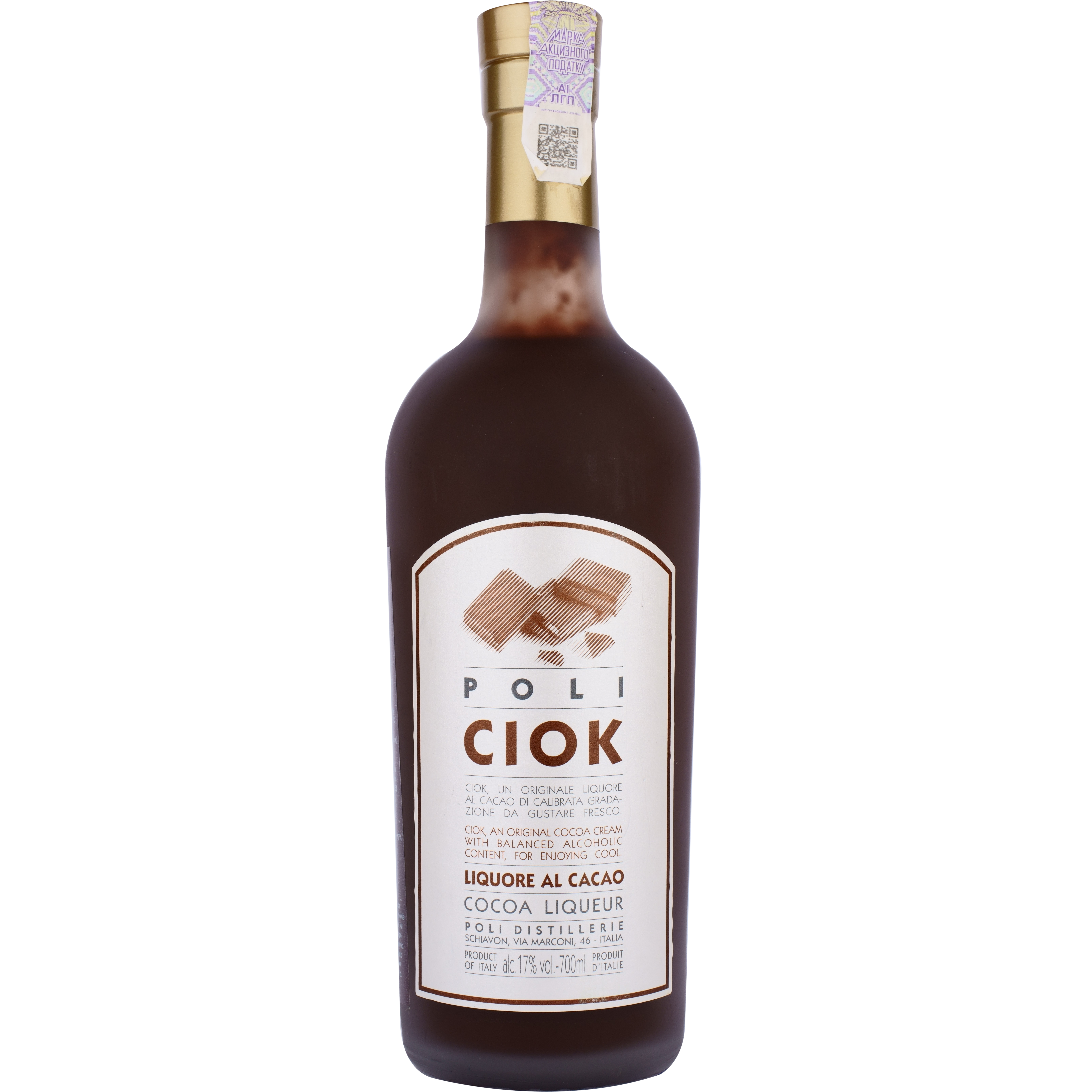 Лікер Poli Liqueur Ciok Cream Cocoa, 17%, 0,7 л - фото 1