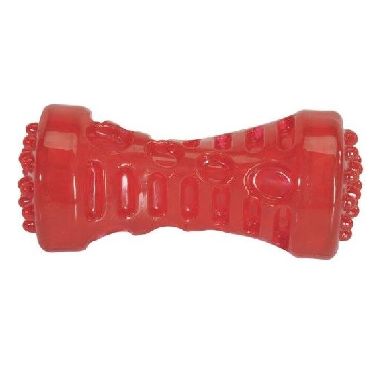 Игрушка для собак Camon Гантель-пищалка, термопластичная резина, 17,5 см, в ассортименте - фото 3