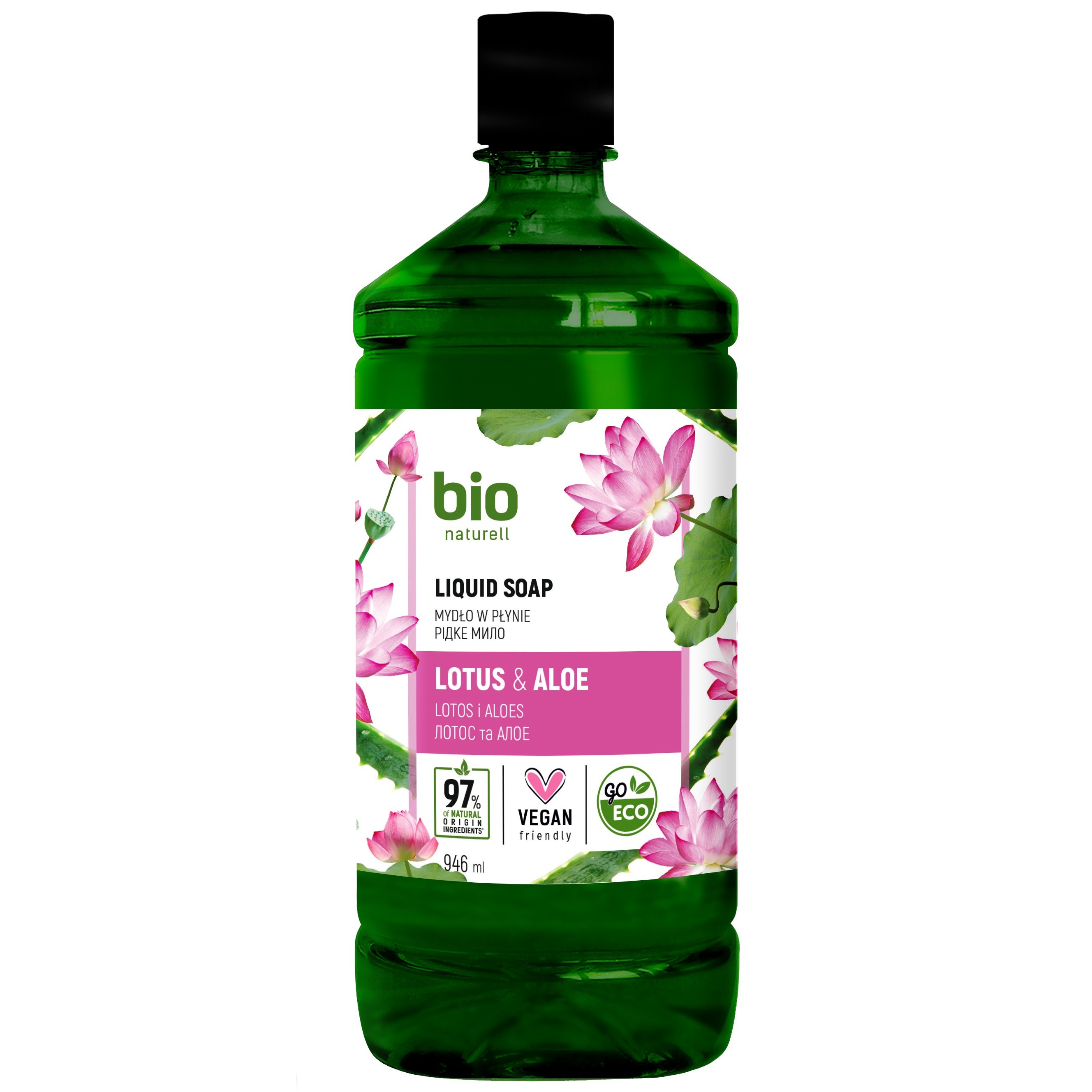 Рідке мило Bio Naturell Lotus&Aloe Liquid soap, 946 мл - фото 1