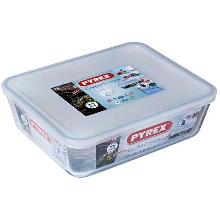 Форма для запікання Pyrex Cook & Freez, з кришкою, 25х19х8 см (243P000/7646) - фото 1