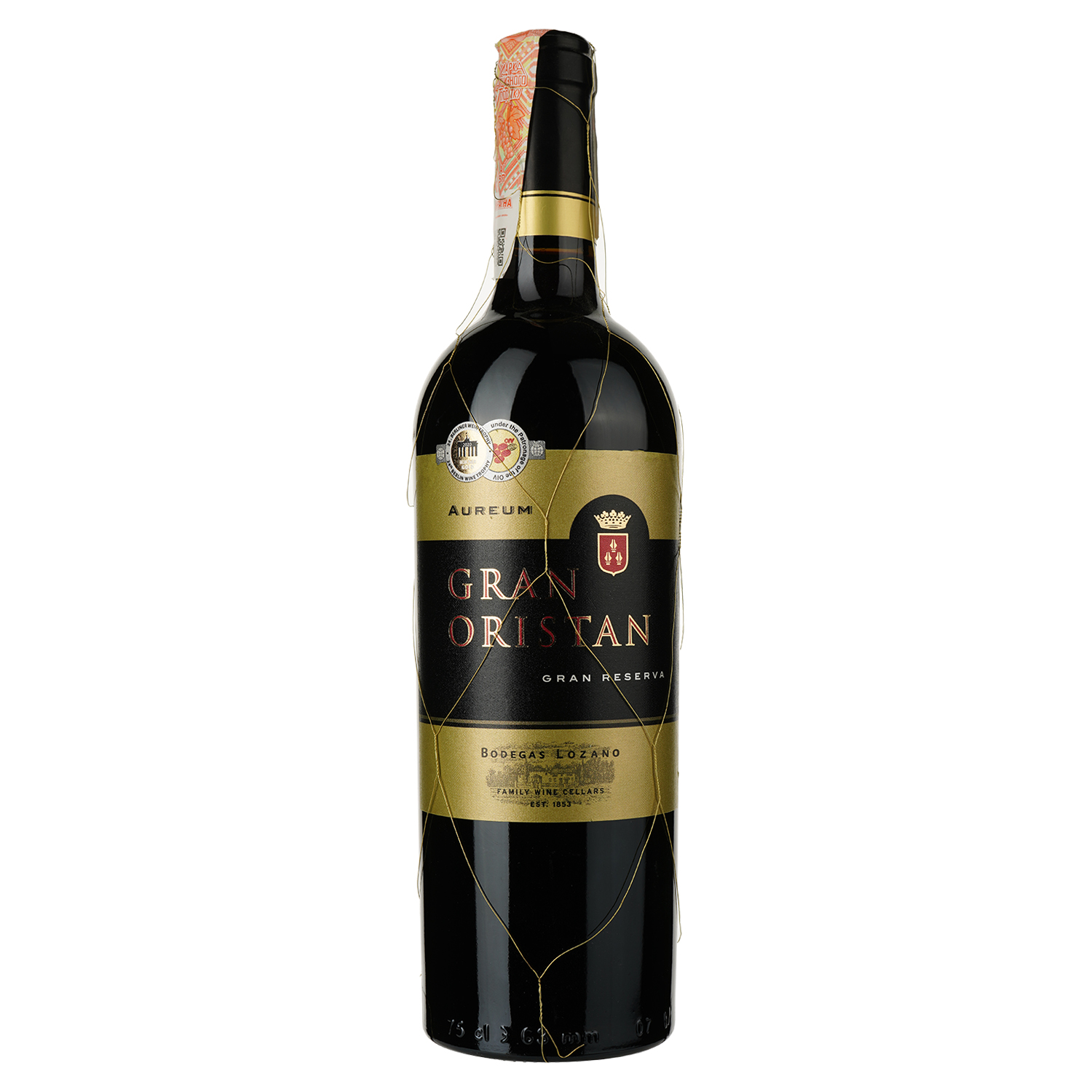 Вино Bodegas Lozano Oristan Gran Reserva, червоне, сухе, 13,5%, 0,75 л (37680) - фото 1