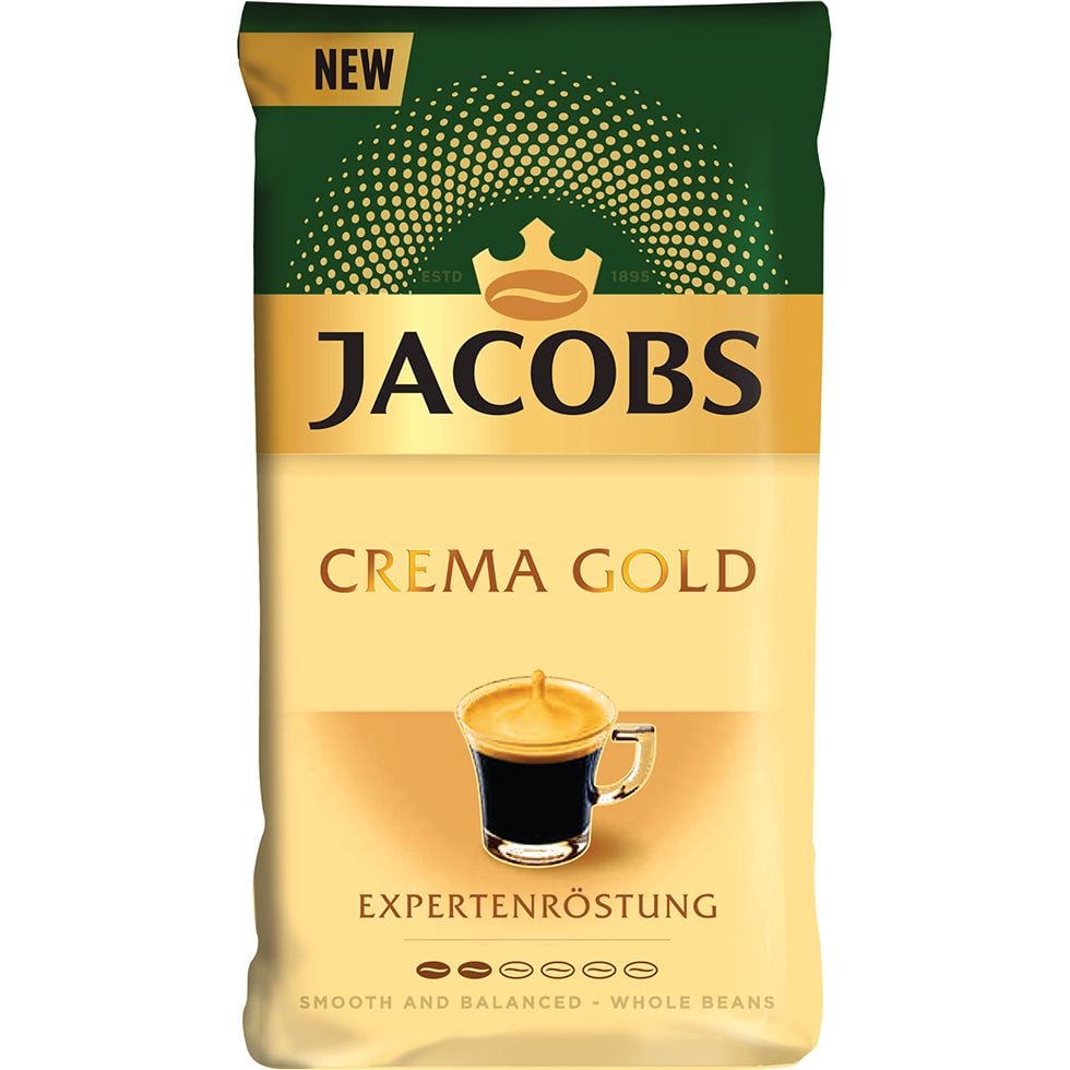 Кофе в зернах Jacobs Crema Gold Expertenrostung, 1 кг (852905) - фото 1