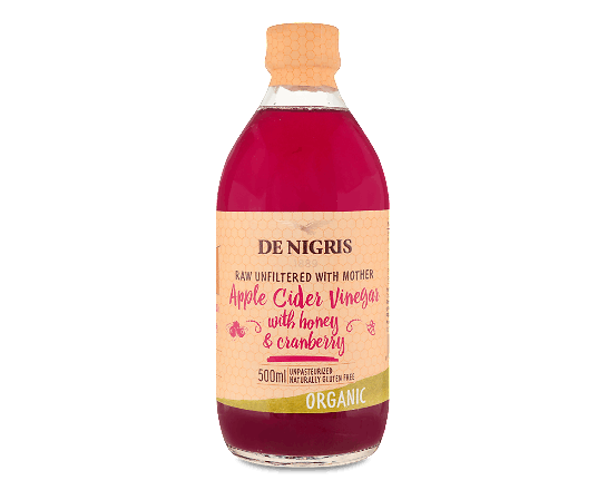 Органічний оцет De Nigris яблучний з медом і журавлиною, 500 мл (774854) - фото 1