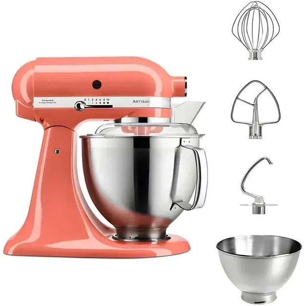 Планетарный миксер KitchenAid Artisan 4.8 л персиковой беллини (5KSM185PSEPH) - фото 3