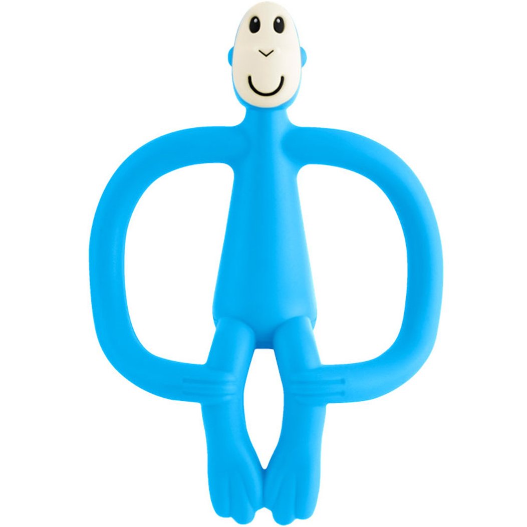 Іграшка-прорізувач Matchstick Monkey Мавпочка, 10,5 см, блакитна (MM-T-007) - фото 1