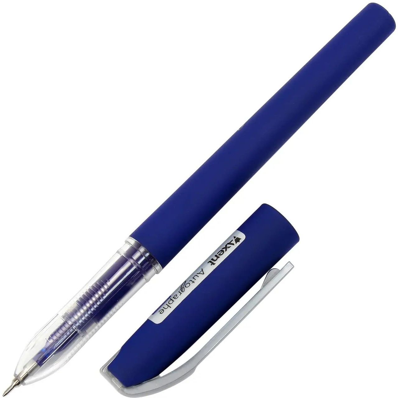 Ручка гелева Axent Autographe 0.5 мм синя (AG1007-02/01/P-A) - фото 1