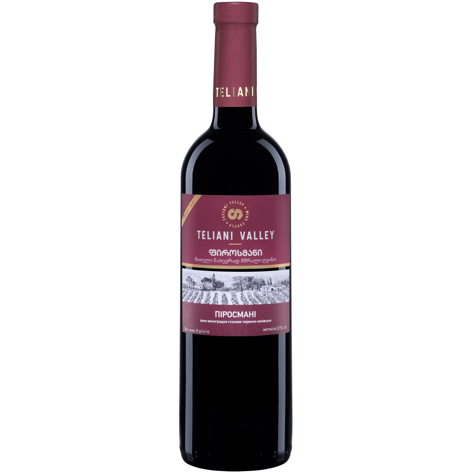 Вино Telianі Valley Pirosmani, червоне, напівсухе, 0,75 л (519091) - фото 1