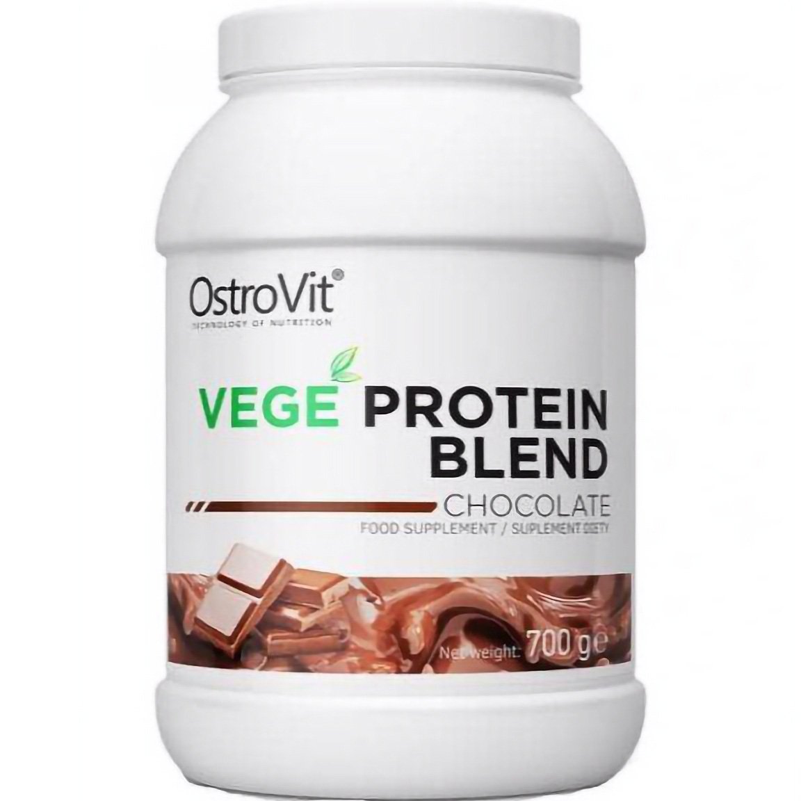 Протеин OstroVit Vege Protein Blend Chocolate 700 г - фото 1