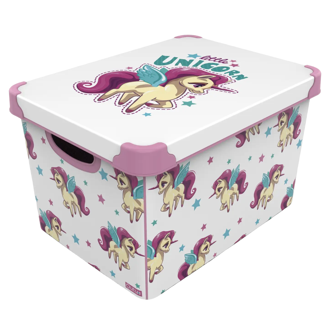 Коробка Qutu Style Box Unicorn, 20 л, 41х30х24см, белый (STYLE BOX с/к UNICORN 20л.) - фото 1