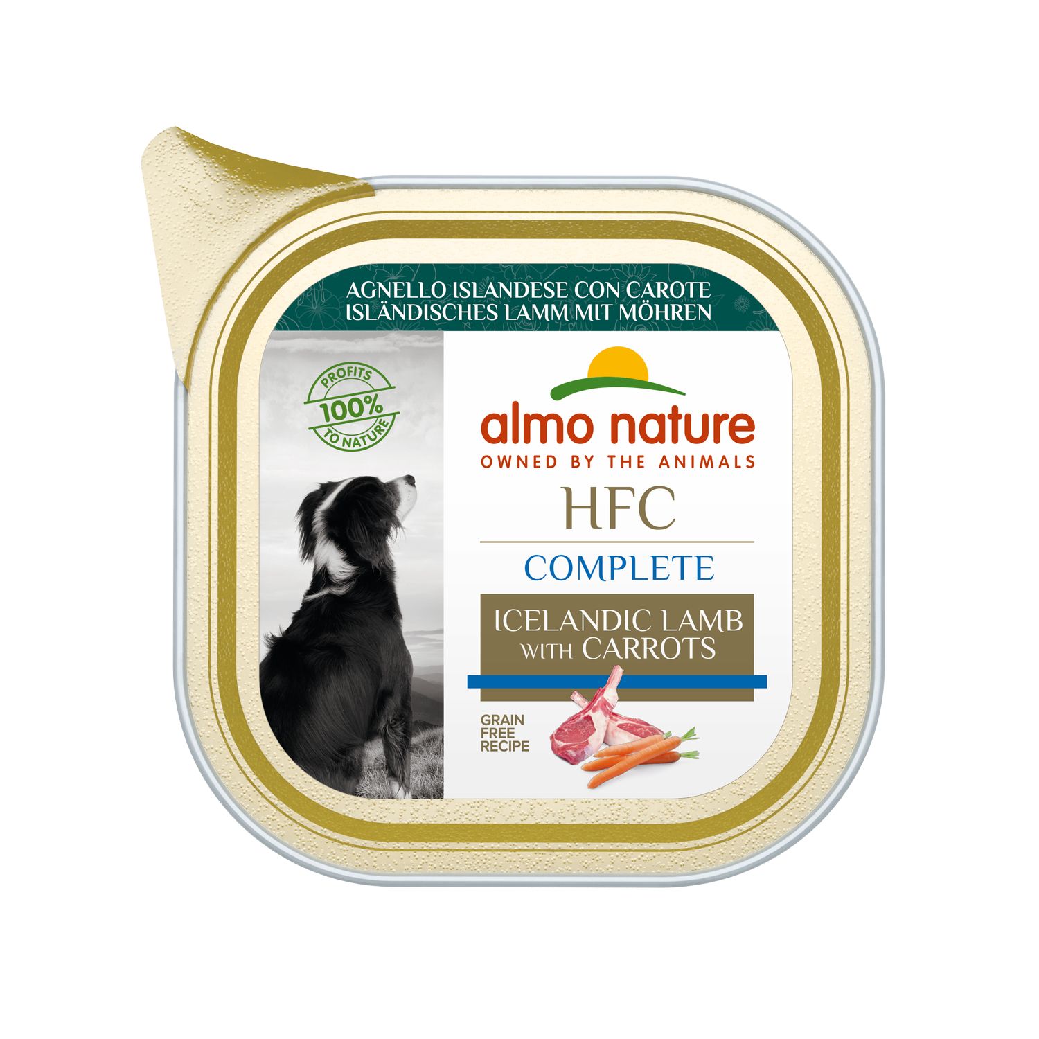 Влажный корм для собак Almo Nature HFC Dog Complete исландский ягненок и морковь, 85 г - фото 1