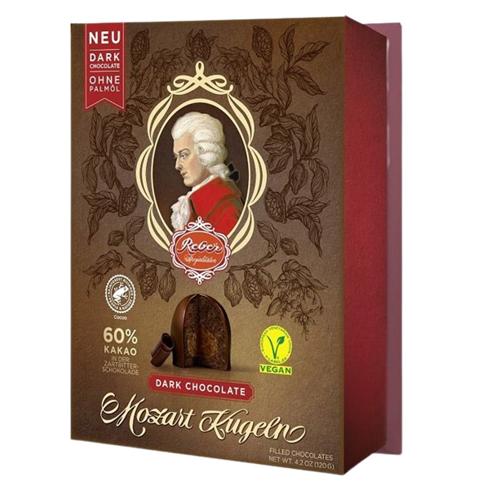 Цукерки Reber Mozart Kugeln у чорному шоколаді, 120 г - фото 1