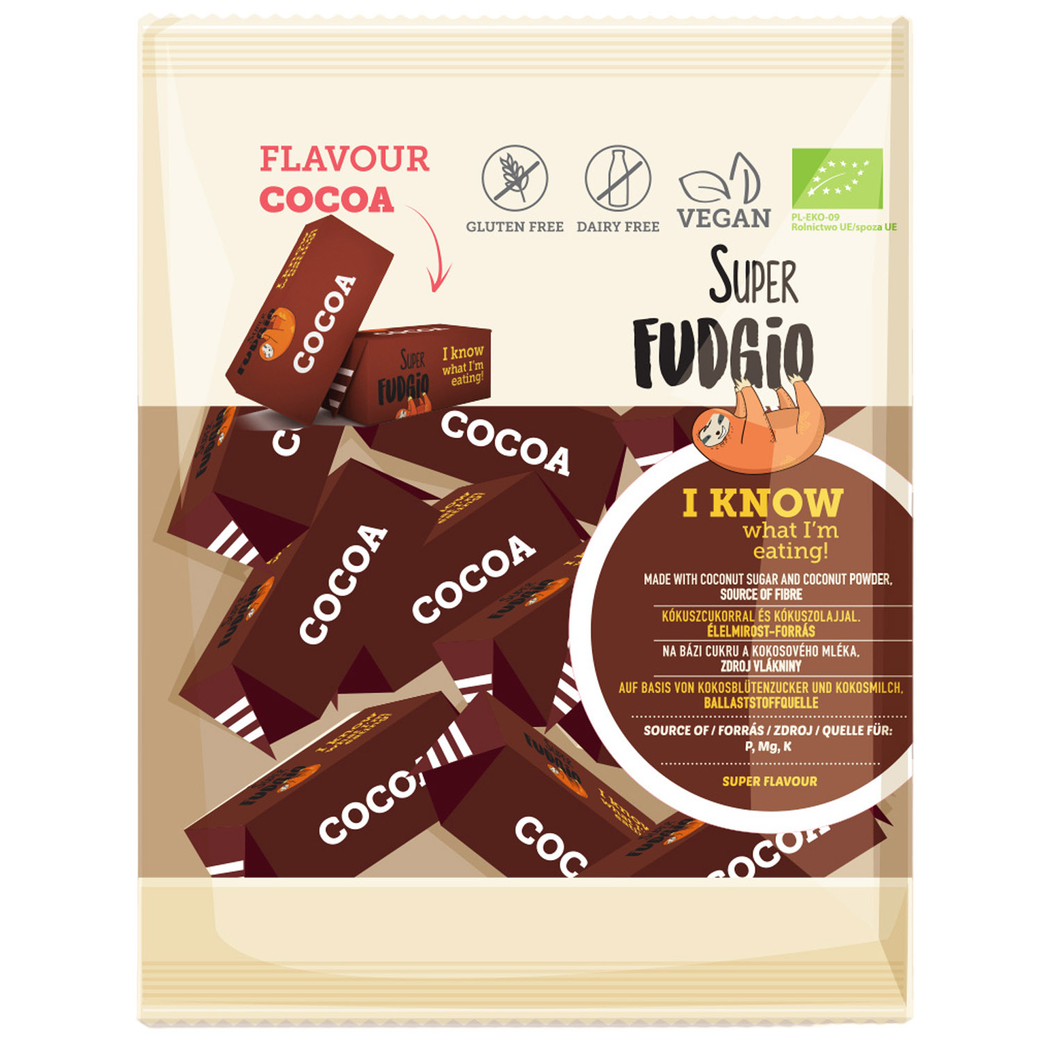 Конфеты Super Fudgio Cocoa органические 150 г - фото 1