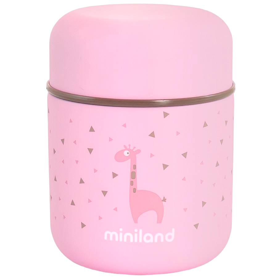 Термос для еды Miniland Silky Food Mini, 280 мл, розовый (89245) - фото 1