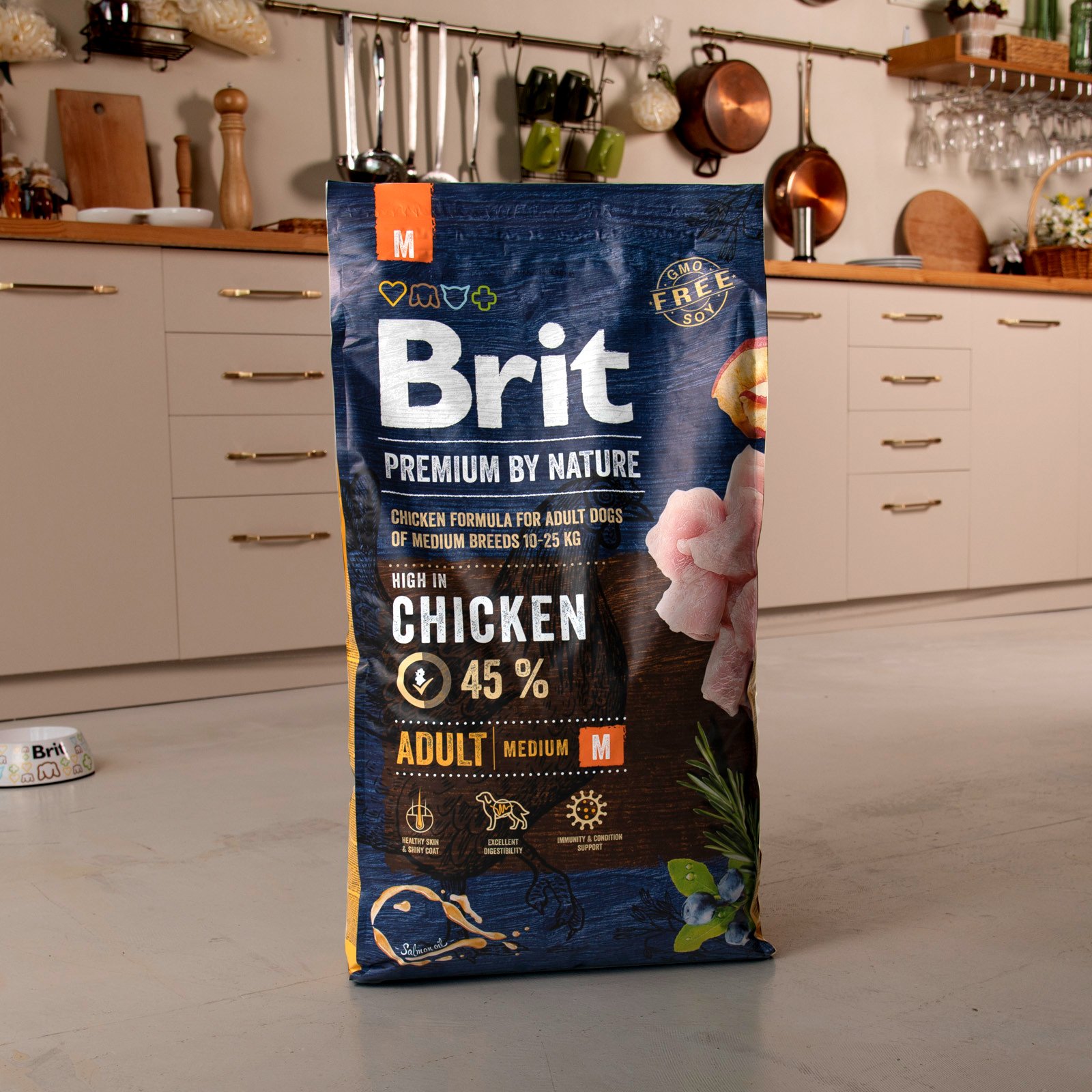 Сухой корм для собак средних пород Brit Premium Dog Adult М, с курицей, 8 кг - фото 6