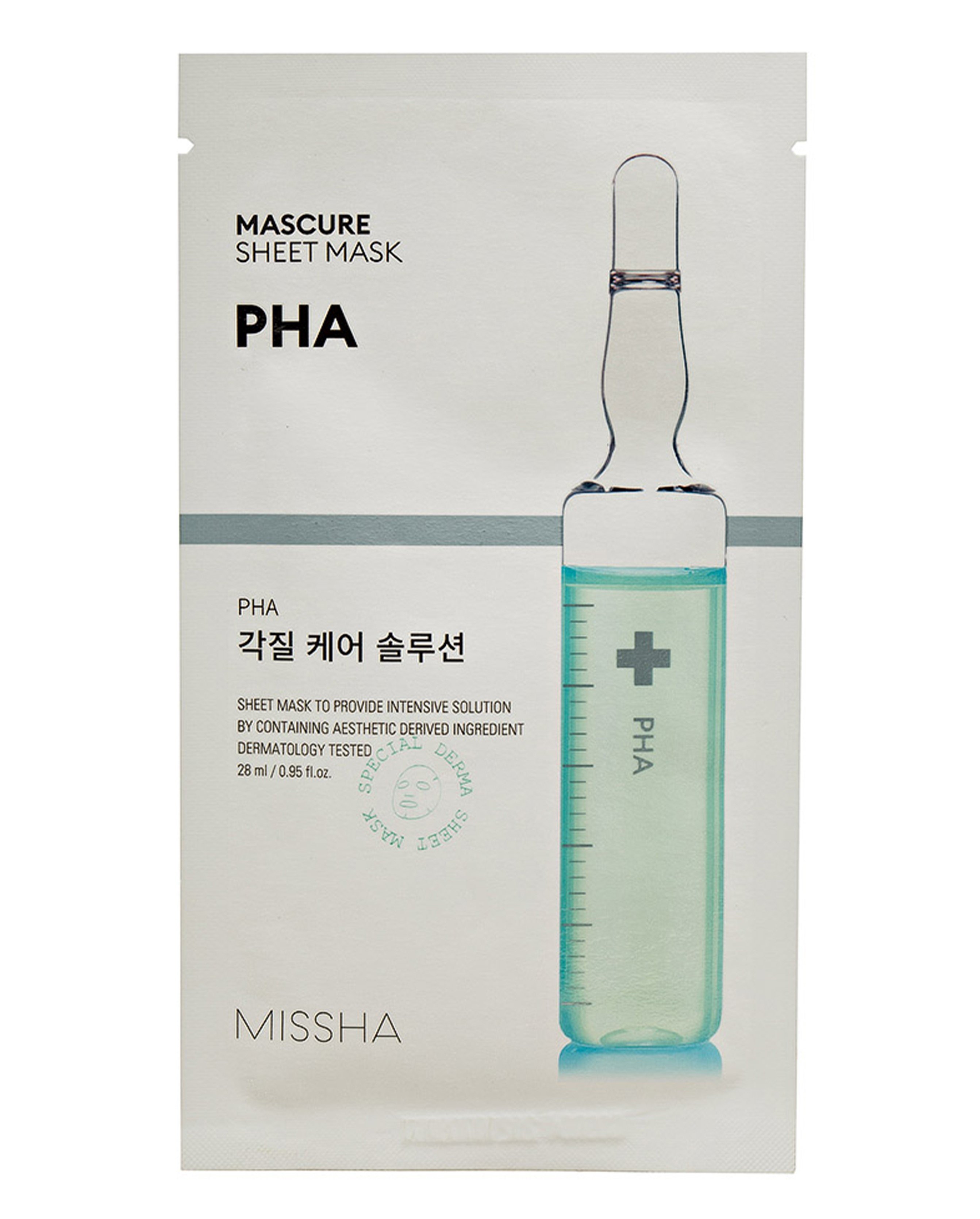 Маска для лица Missha Mascure Solution PHA, с эффектом пилинга , 27 мл - фото 1