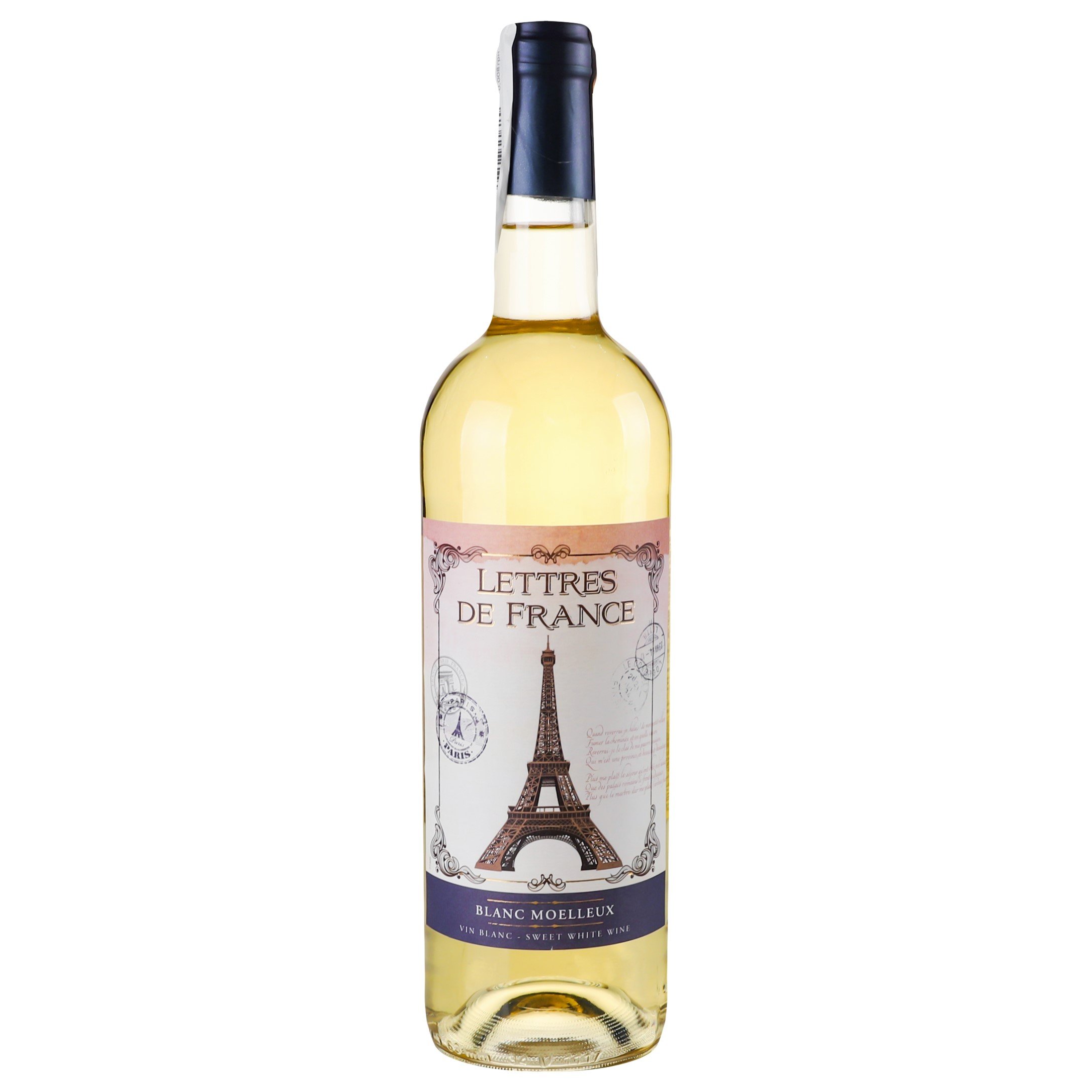 Вино Maison Bouey Lettres de France Blanc Moelleux, белое, полусладкое, 11%, 0,75 л - фото 1