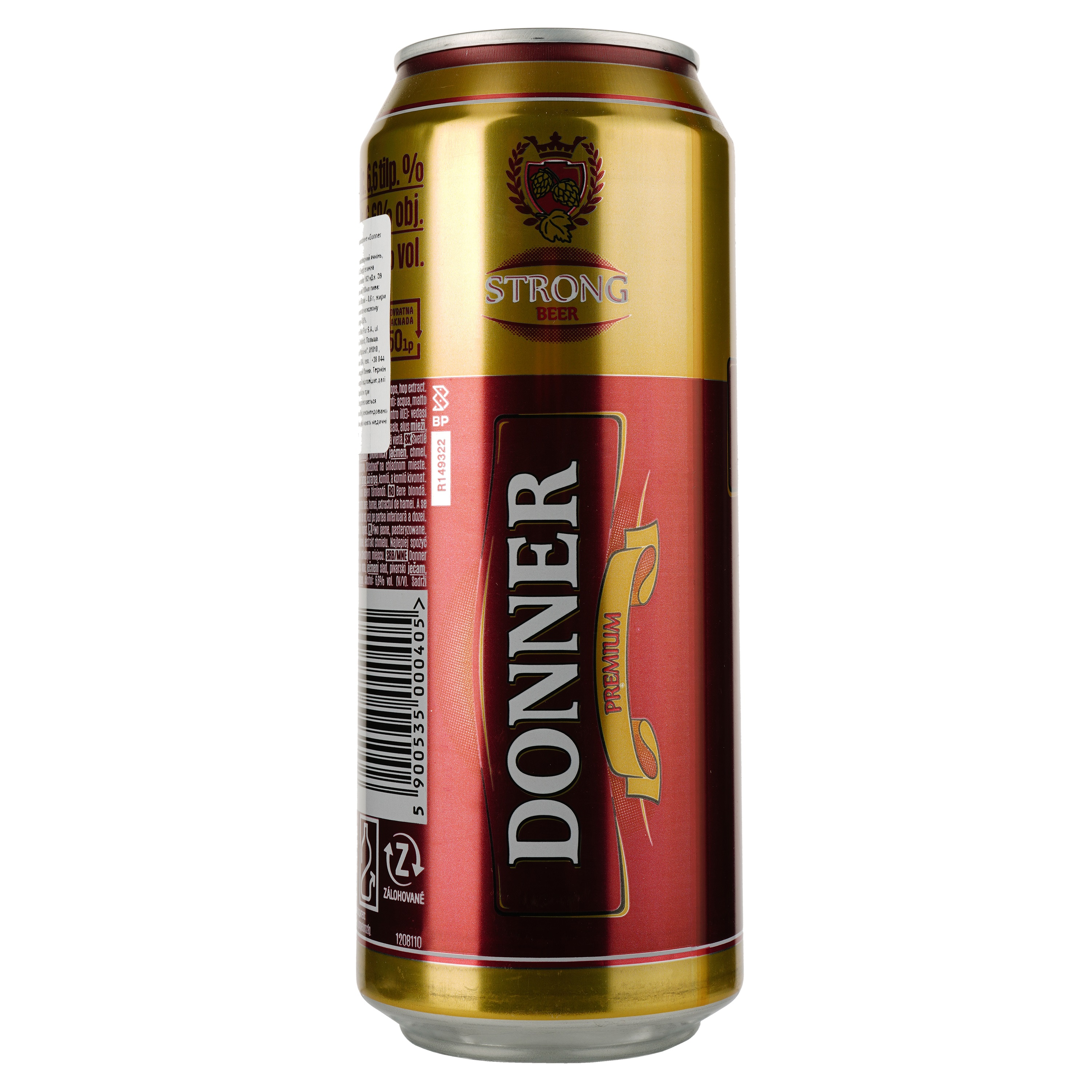 Пиво Donner Strong світле, 6.6%, з/б, 0.5 л - фото 2