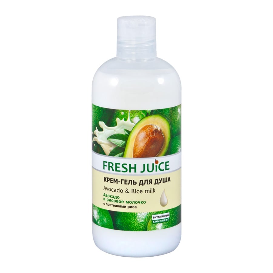 Крем-гель для душу Fresh Juice Avocado & Rice Milk, 500 мл - фото 1