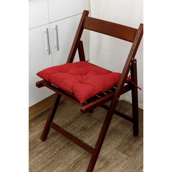Подушка на стілець Прованс Merry Christmas 40х40 см червона (31484) - фото 2