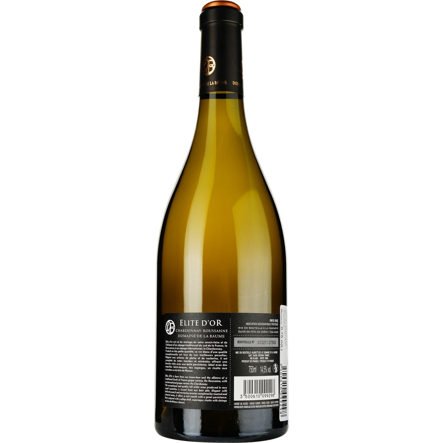 Вино Domaine De La Baume Chardonnay 2021 IGP Pays d'Oc біле сухе 0.75 л - фото 2