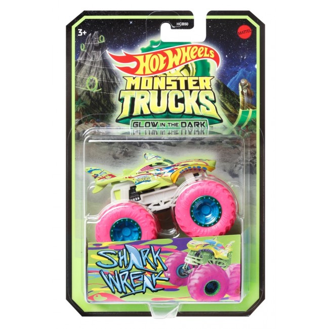 Базовая машинка-внедорожник Hot Wheels Monster Trucks Power Светящиеся в темноте 1:64 в ассортименте (HCB50) - фото 8