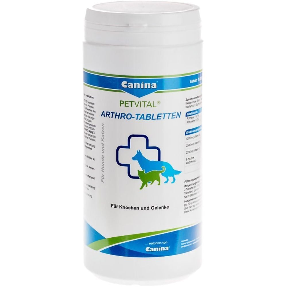 Photos - Dog Medicines & Vitamins Canina Вітаміни  Petvital Arthro-Tabletten для собак та котів, для проблемн 