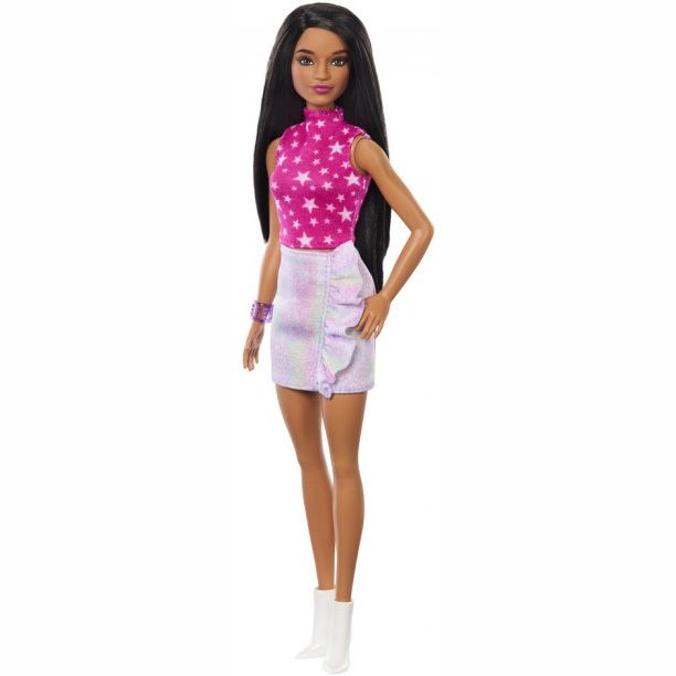 Кукла Barbie Модница в розовом топе со звездным принтом (HRH13) - фото 2