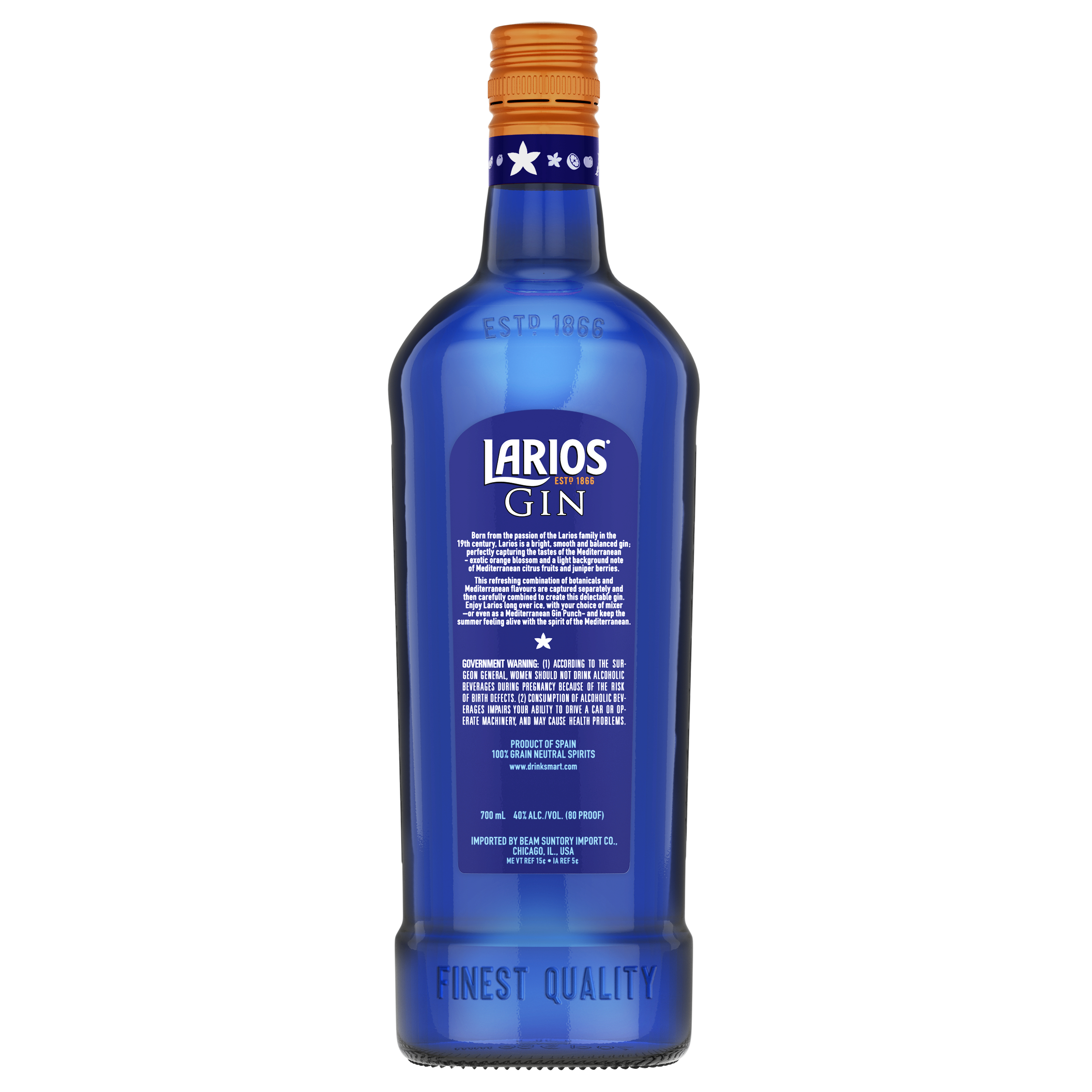 Джин Larios 12 Premium Gin, 40%, 0,7 л + келих - фото 4