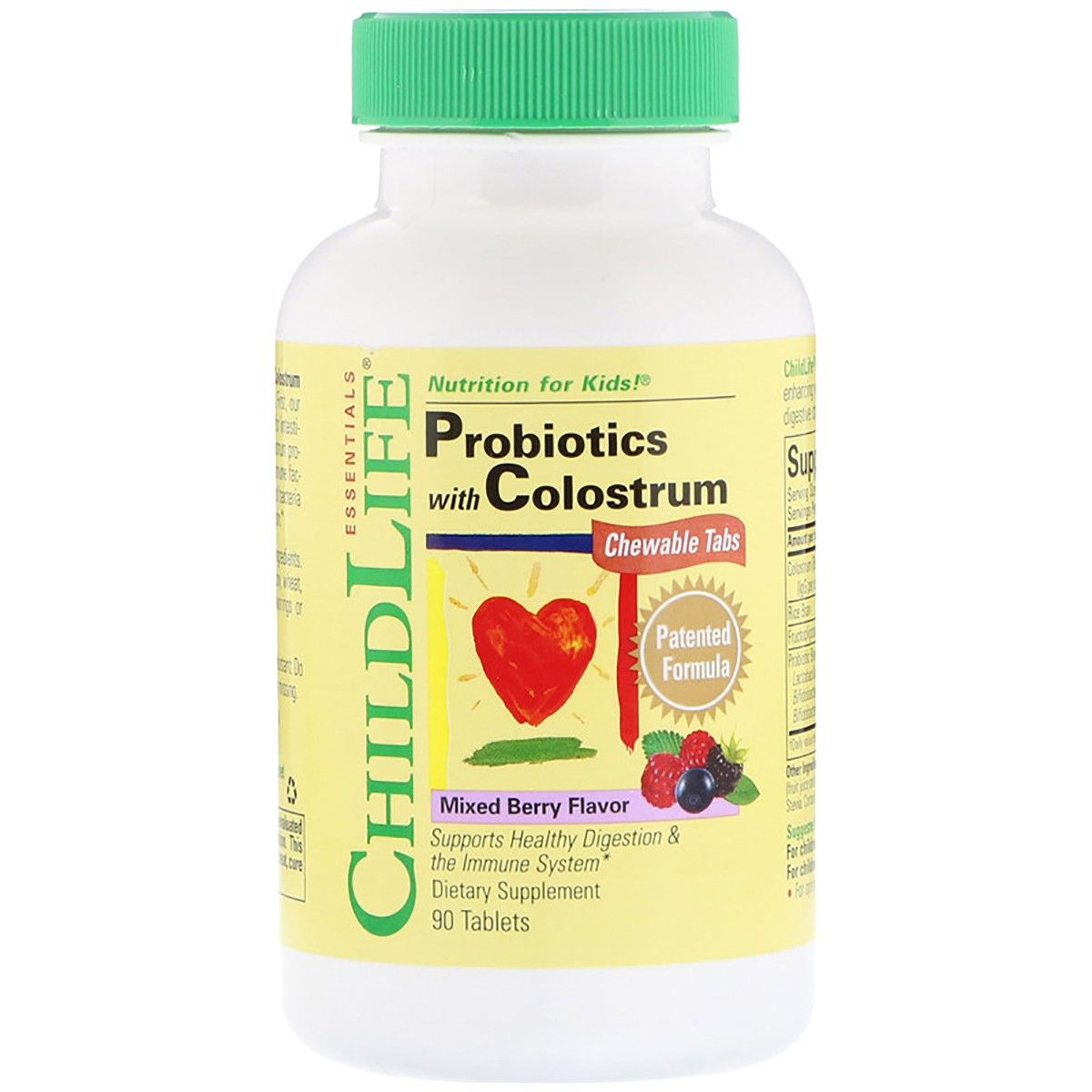 Пробіотик для дітей ChildLife Probiotics with Colostrum з молозива зі смаком ягід 90 дропсів (CDL11100) - фото 1